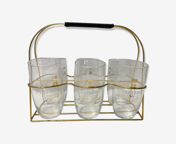 Ensemble de 6 verres à bière vintage