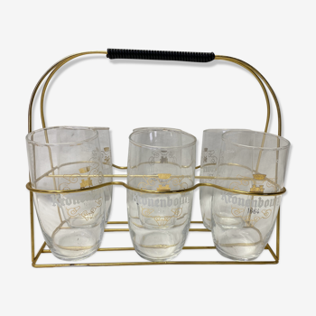 Set of 6 vintage beer glasses