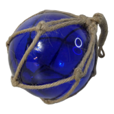 Boule de verre bleue flotteur pour jardin aquatique