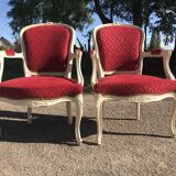 Pair of Louis XV convertible chairs