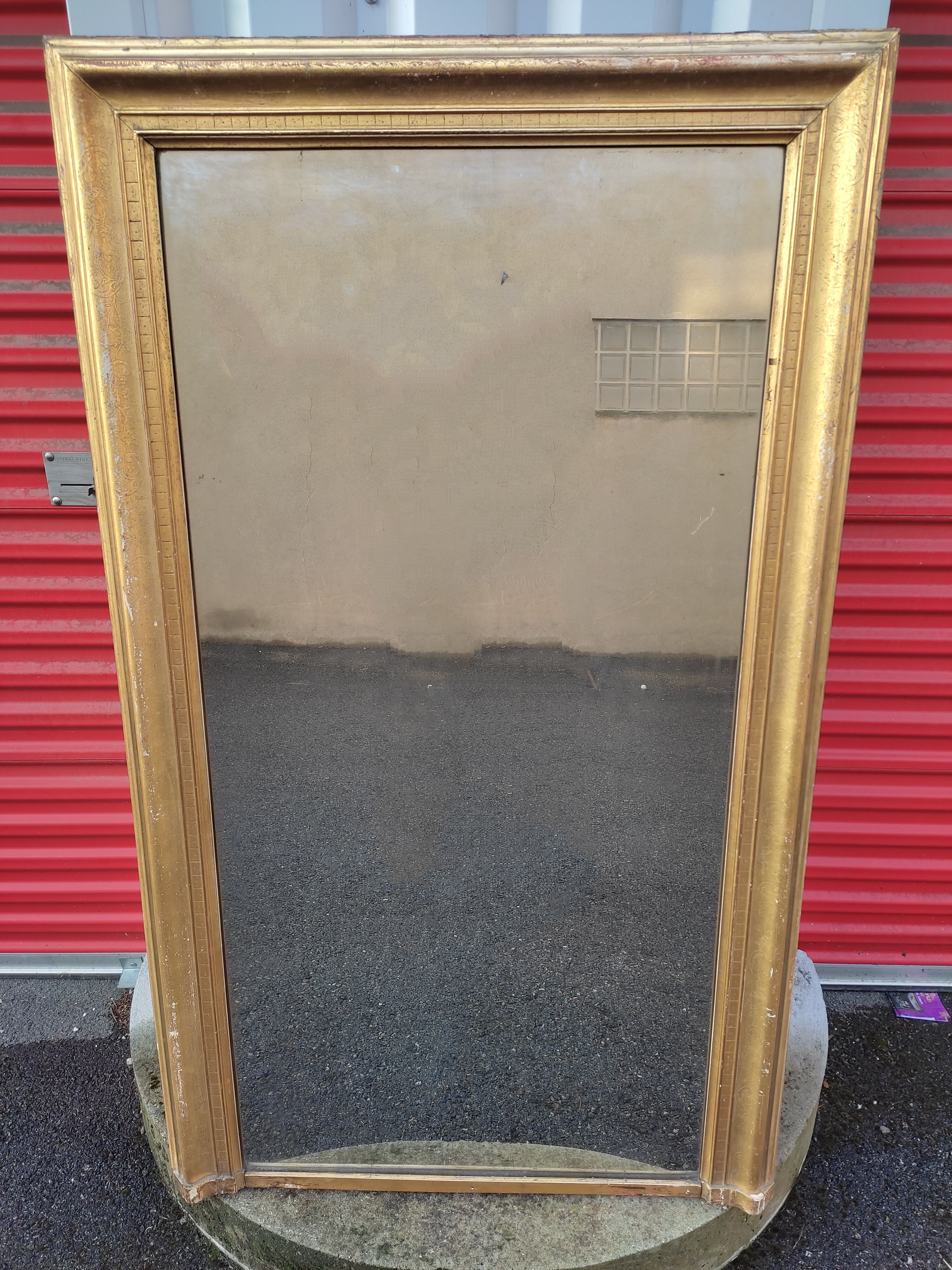 Miroir doré en bois 91x154cm
