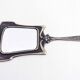 Art Deco hand mirror in bronze 8x17cm