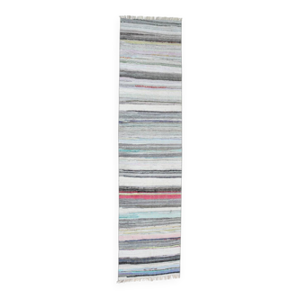 Tapis de couloir vintage Kilim 2x10, 71x297 cm