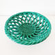 Vintage green twisted ceramic fruit cup