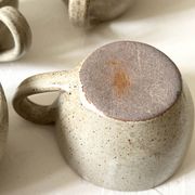 6-cup ceramic coffee service, handcrafted 1970.