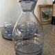 Art deco decanter and tray glass set