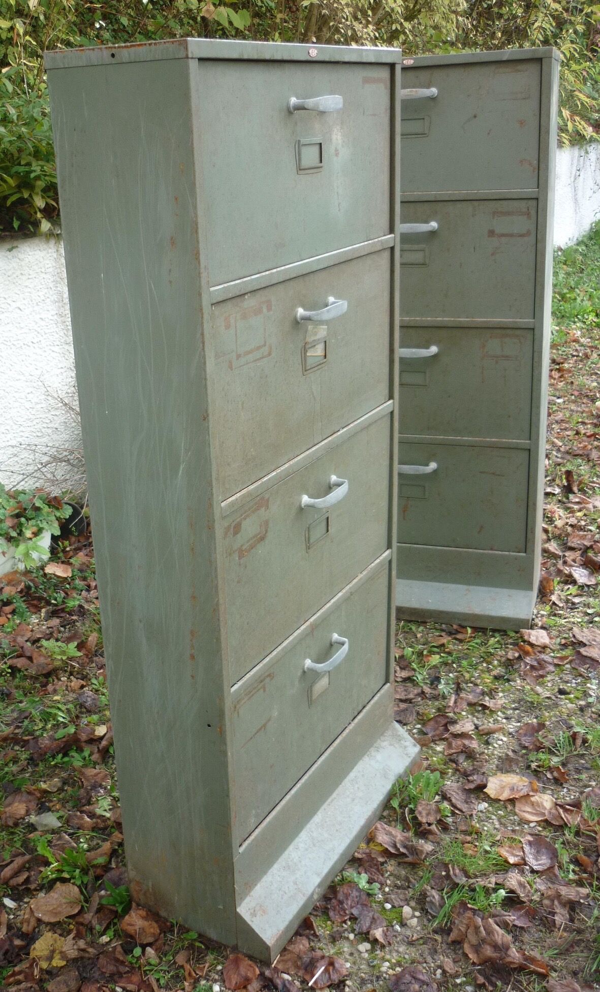 Workshop cabinet 4 swivel drawers in iron JEC 1960
