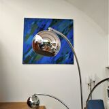 Floor lamp Chromed thrush three branches very 70s by Goffredo Reggiani