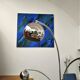 Floor lamp Chromed thrush three branches very 70s by Goffredo Reggiani