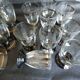 2 series vintages verres pied noir année 30