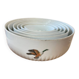 Set of Limoges porcelain bowls