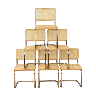 Lot de 6 chaises Marcel Breuer cesca B32