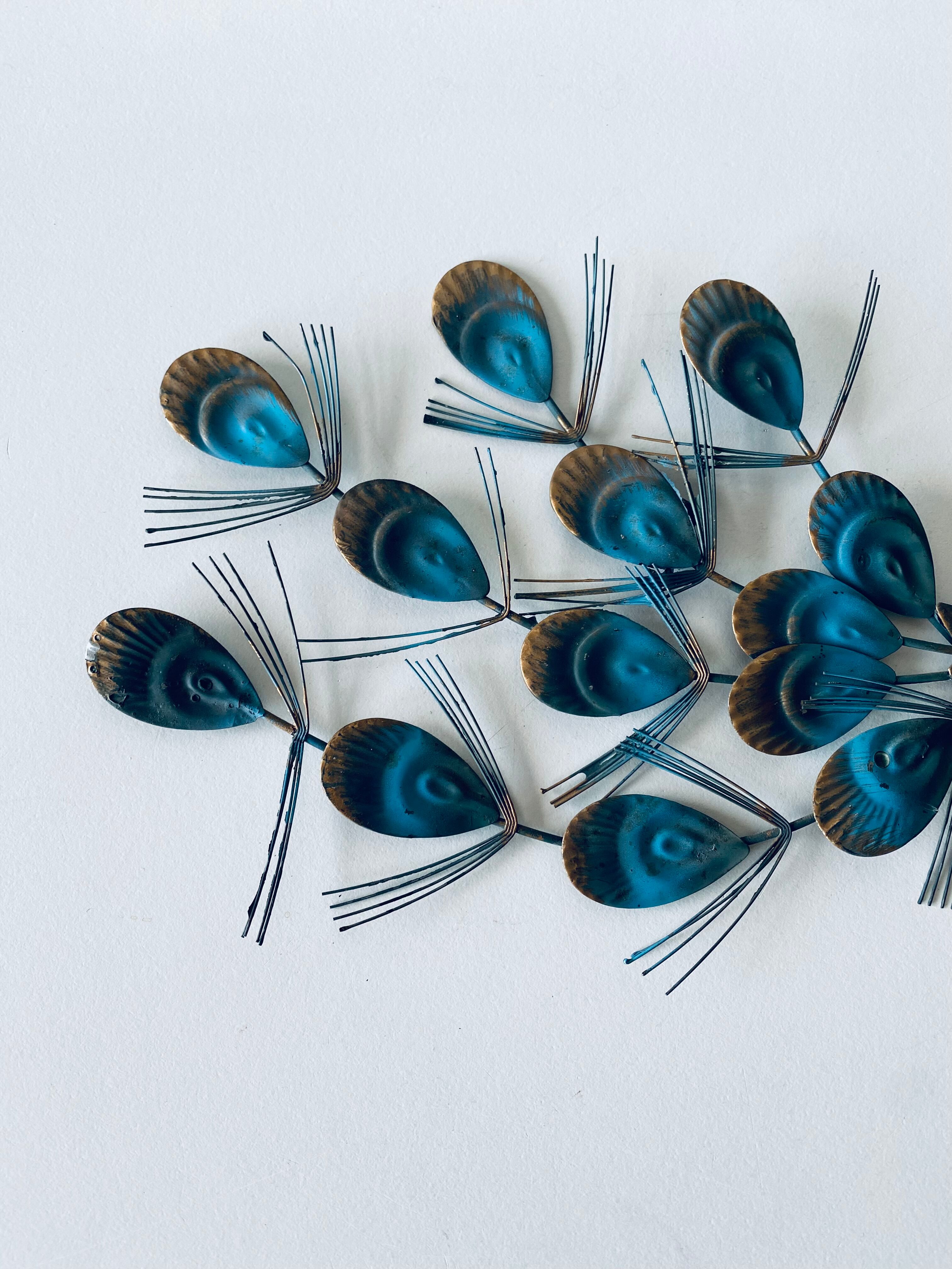 Metal peacock wall decoration