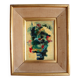 Framed abstract floral composition, around the 60s/70s.