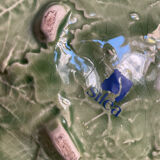 SILEA ceramic fruit bowl with grape and vine pattern