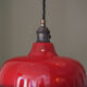 Day blind enamelled red industrial lamp