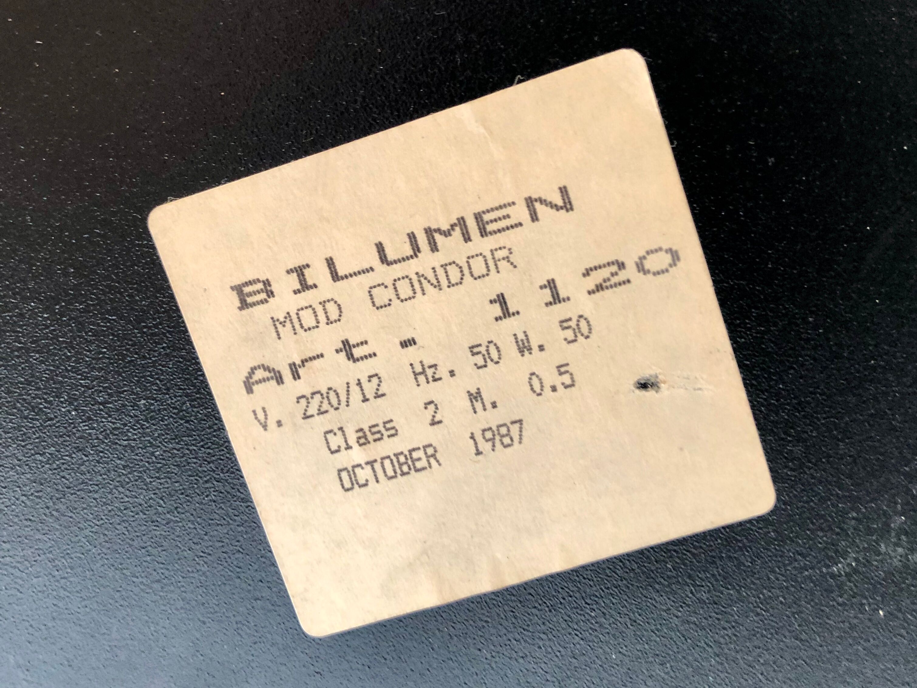 Condor desk lamp bilumen edition design Hans Von Klier vintage 1987