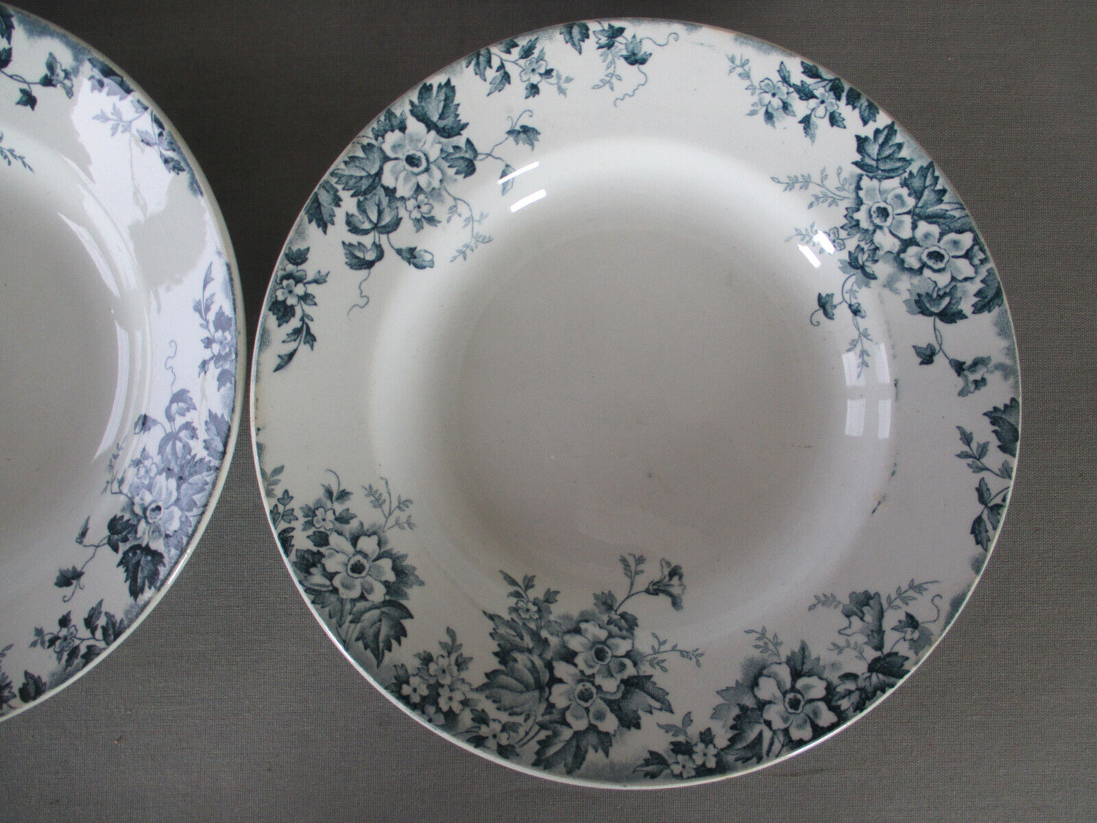 6 assiettes creuses St Amand & Hamage Marie Louise terre de fer