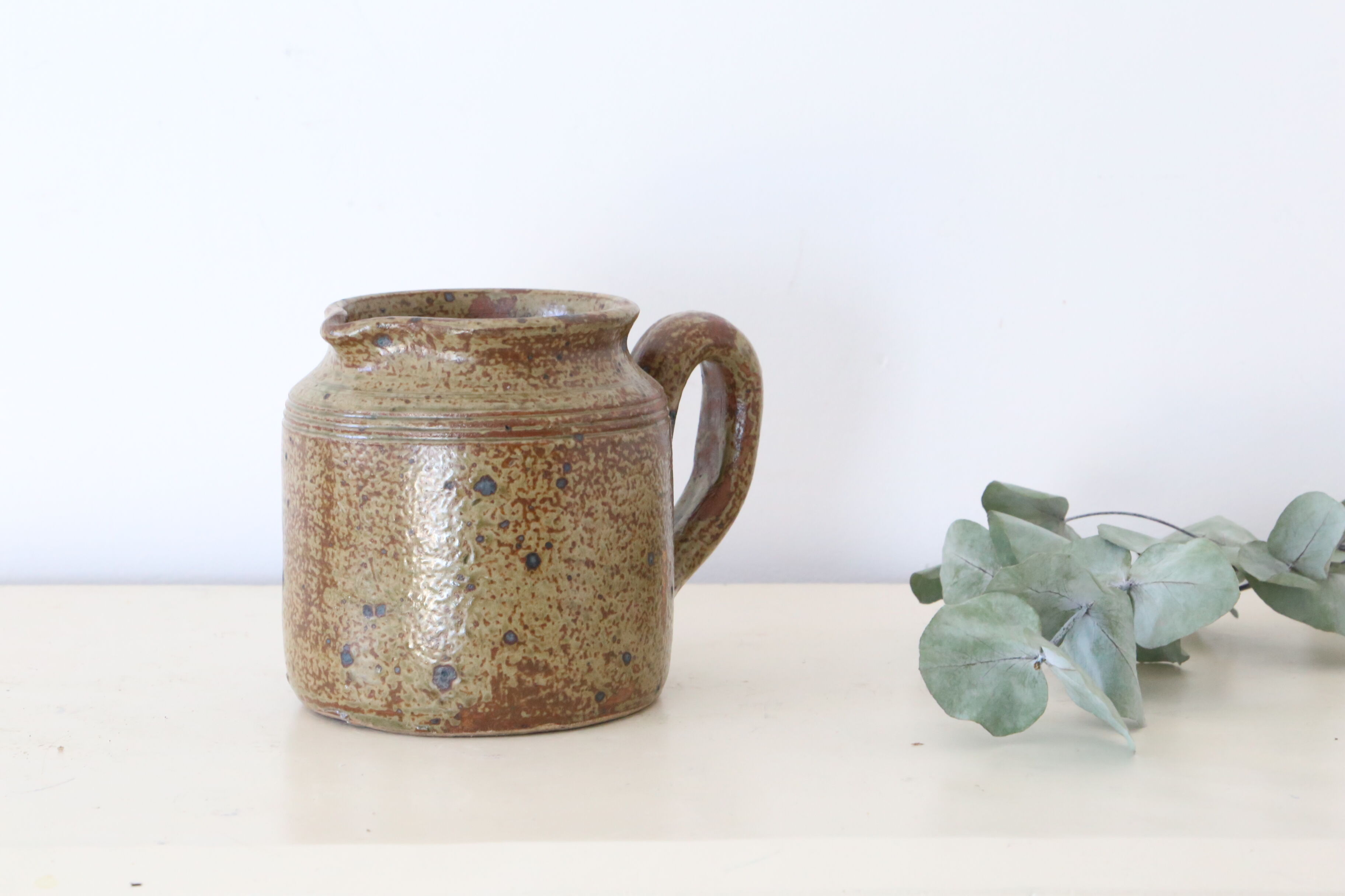 Pyrite sandstone jug, vintage