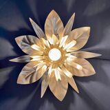 Vintage wall lamp golden leaves