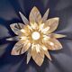 Vintage wall lamp golden leaves