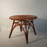 Rattan coffee table circa 1955