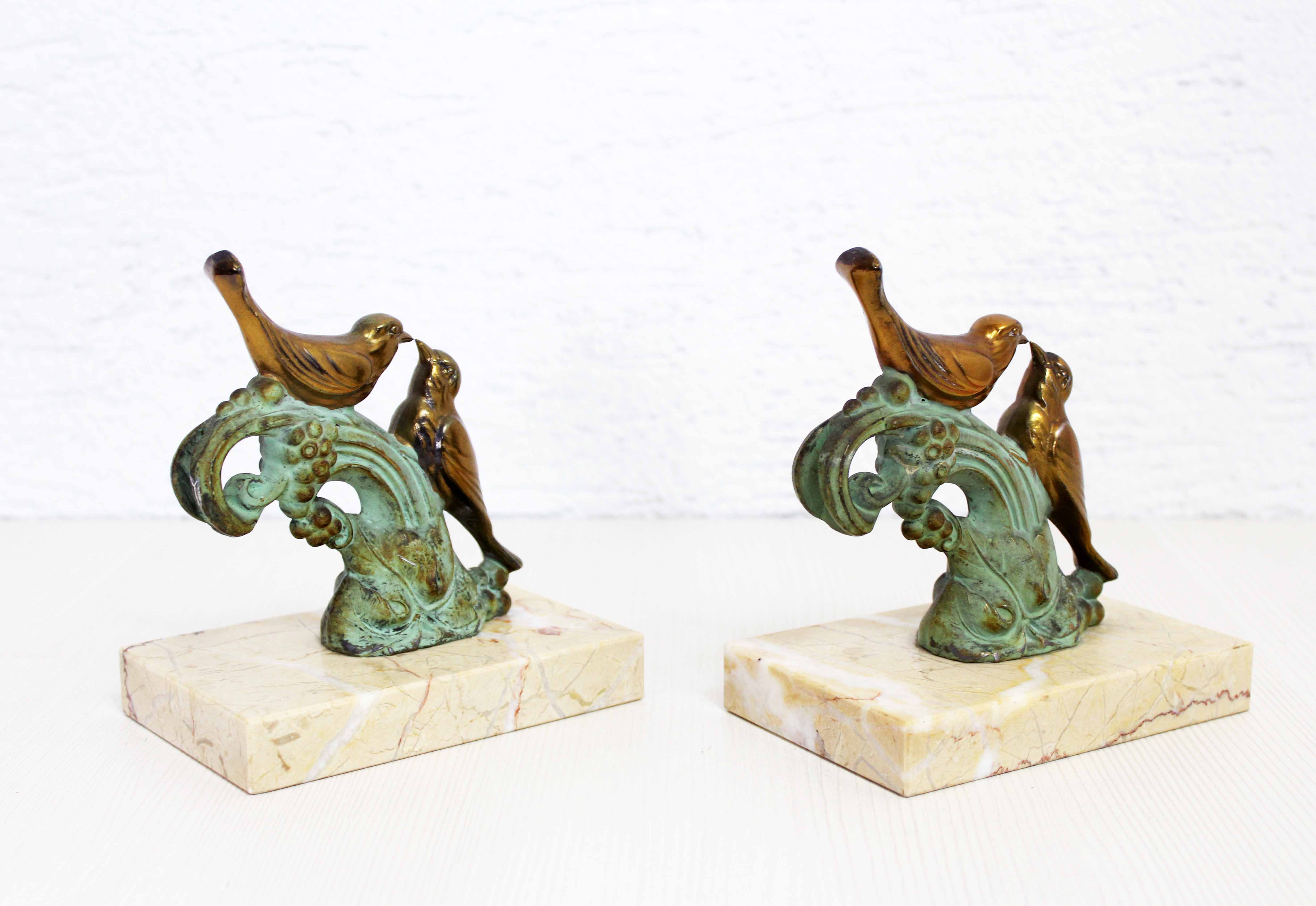 Bookends "birds" in regulation and marble 60s