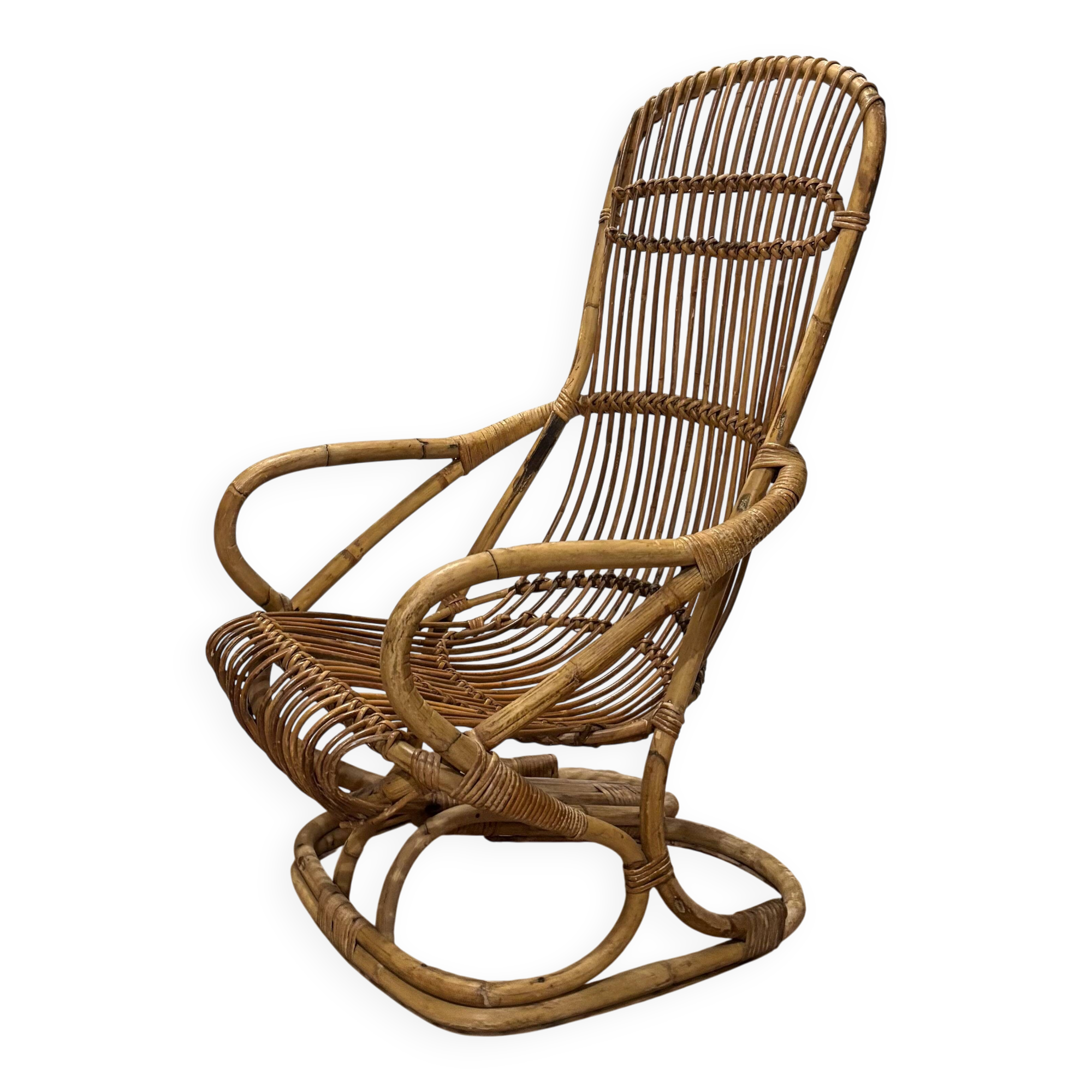 1960s rattan armchair