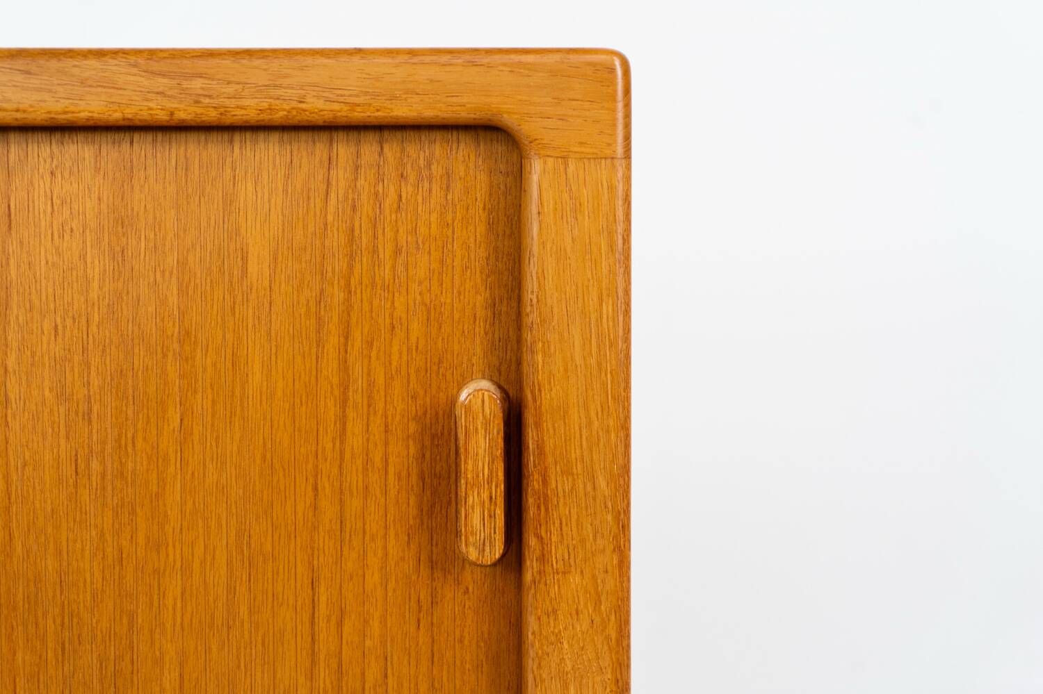 Compact cabinet with tambour door by CFC Silkeborg (Denmark, 1960s).