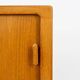 Compact cabinet with tambour door by CFC Silkeborg (Denmark, 1960s).