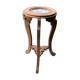 Pedestal table wood and marble