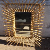 Vintage wicker mirror