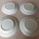 4 blue & white English style dinner plates