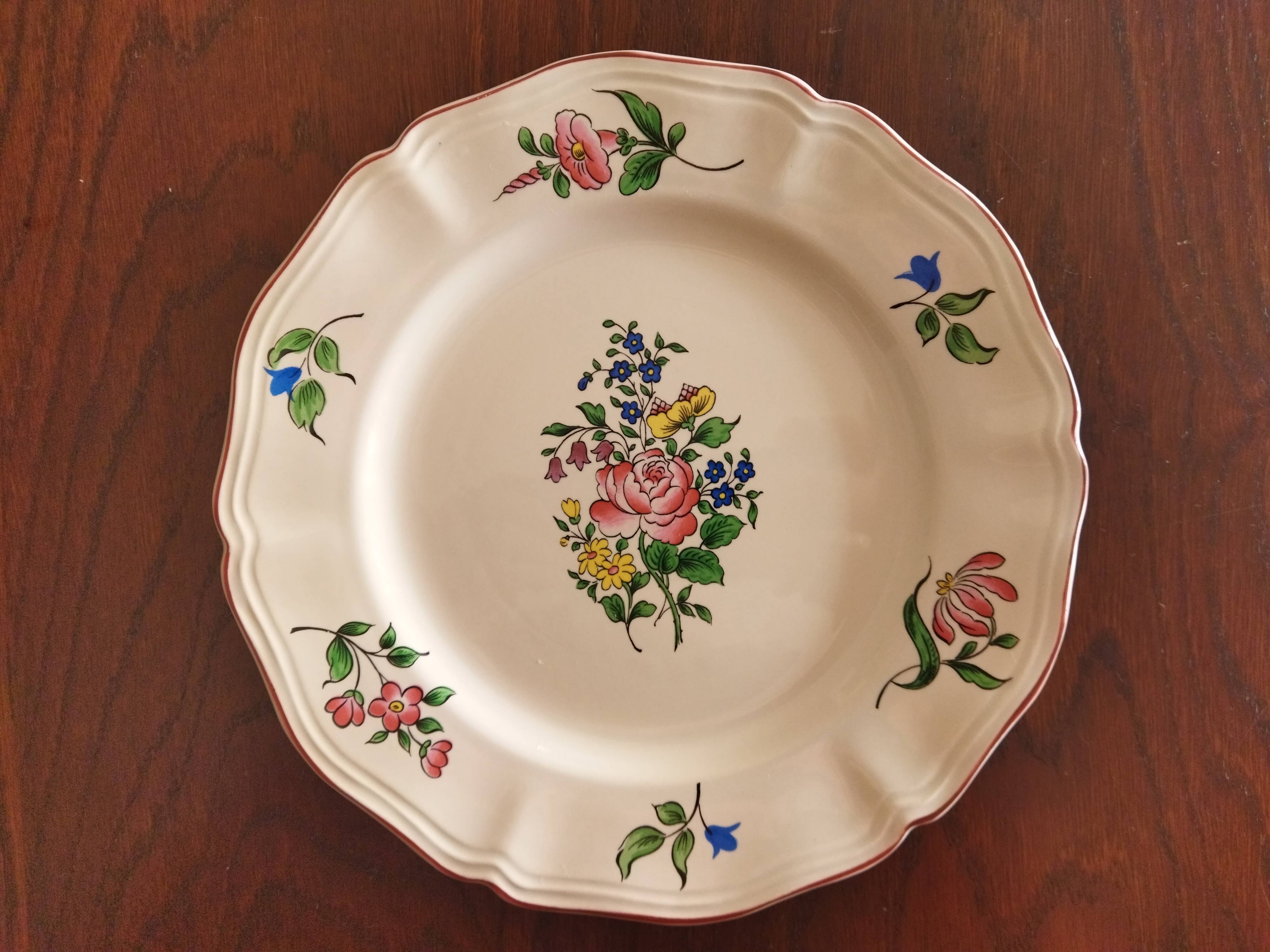 9 dessert plates “Réverbère fin” KG Lunéville