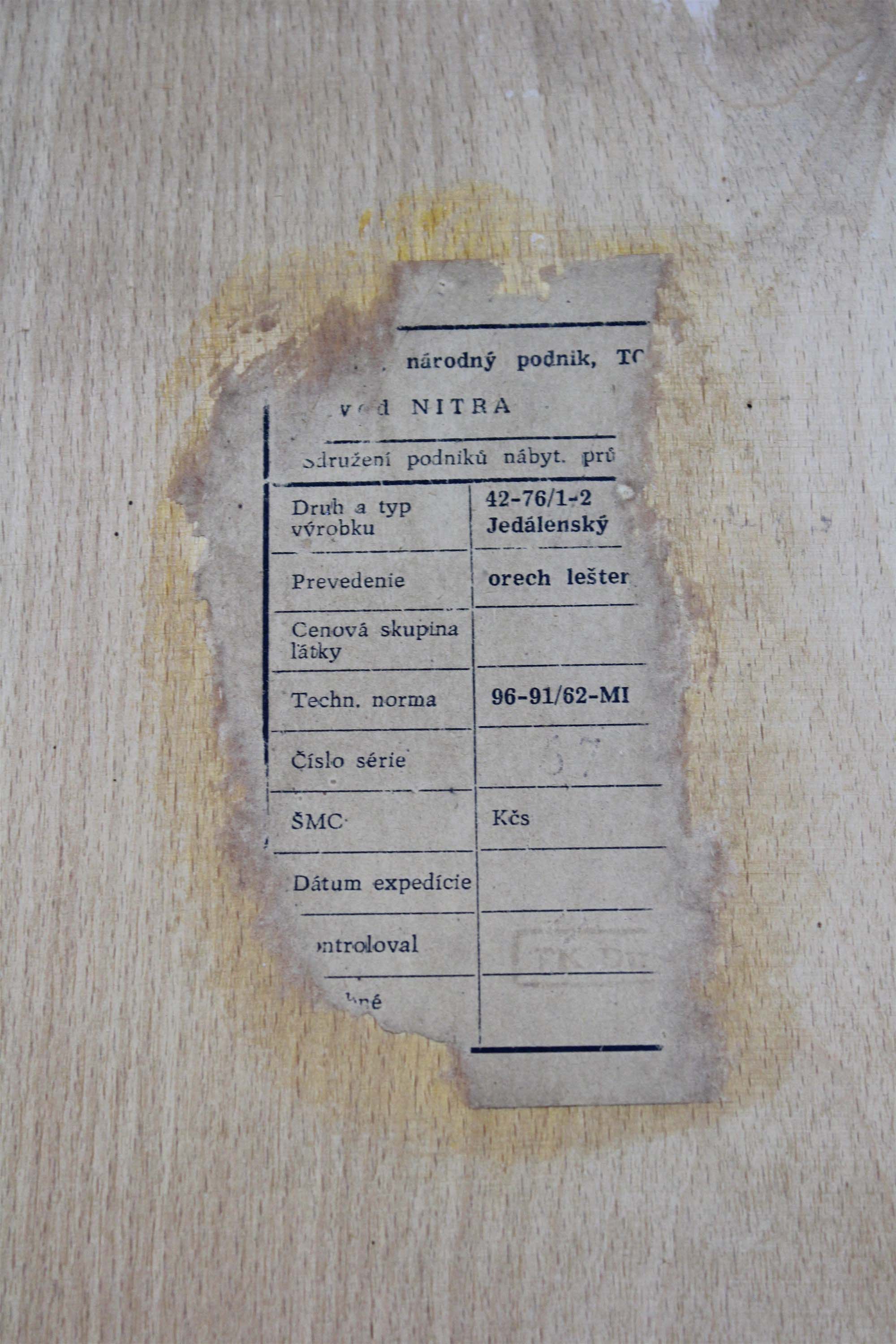 Table à manger à rallonge en noyer de Mier, années 1950