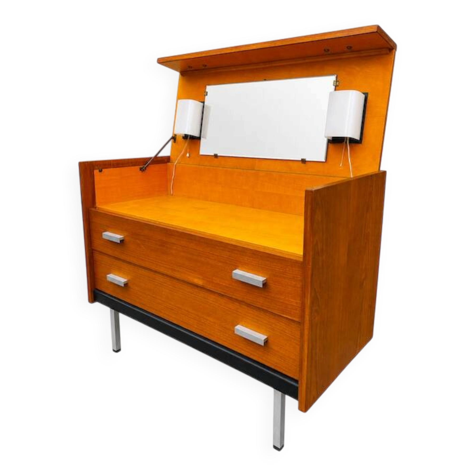 Light wood dressing table by Georges Frydman