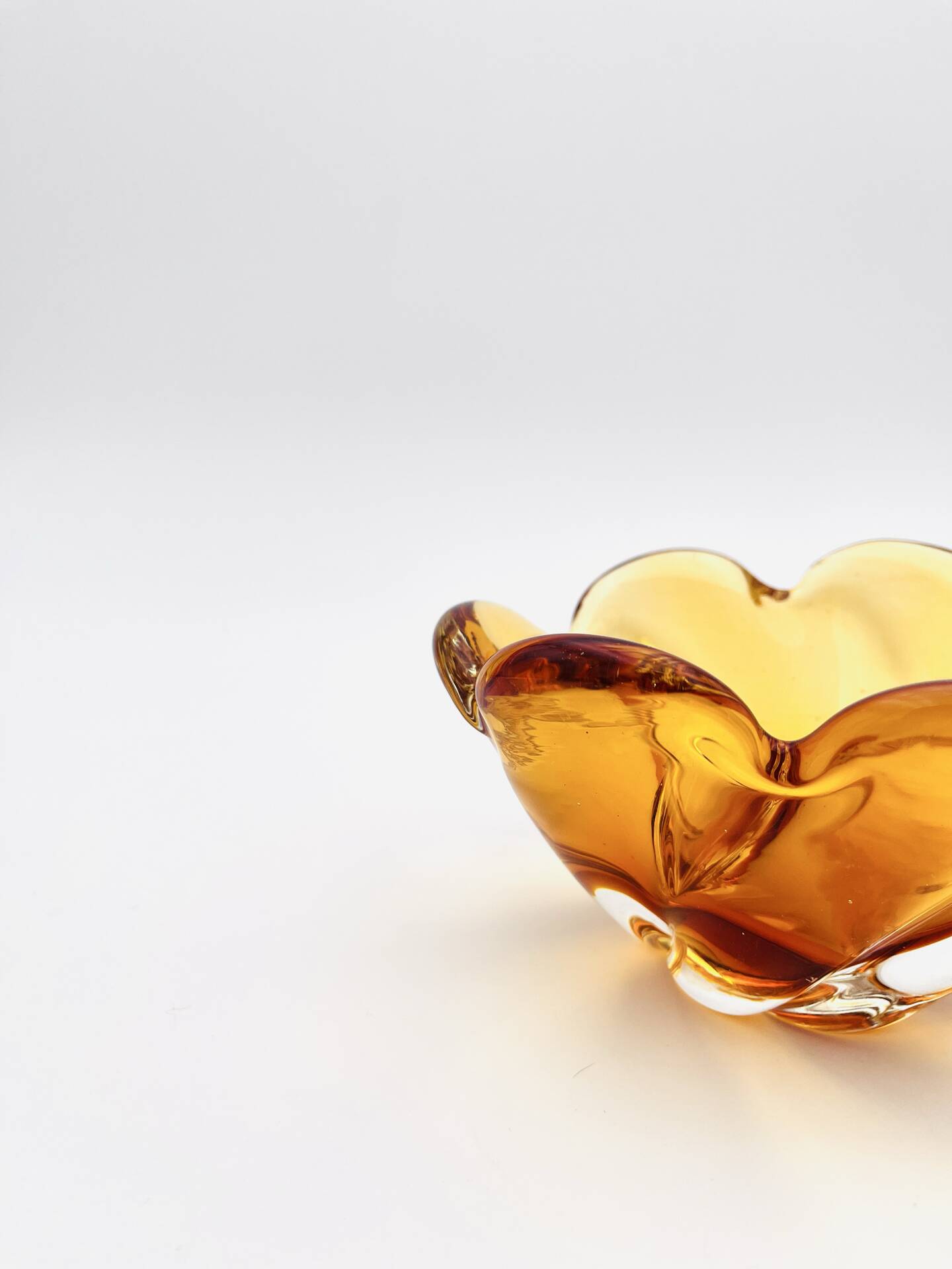 Ashtray - Morano Sommerso - Amber - 1960