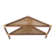 Table Basse Triangulaire Bambou Rotin + Plateaux Cannées Modèle Unique