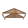 Table Basse Triangulaire Bambou Rotin + Plateaux Cannées Modèle Unique