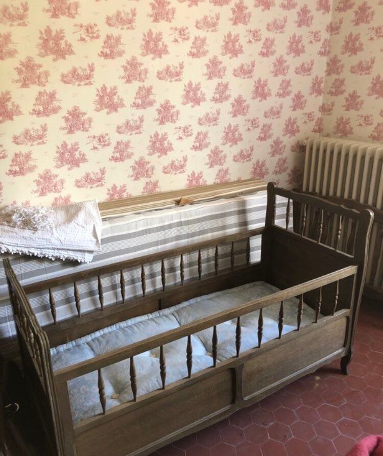Vintage antique children's bed