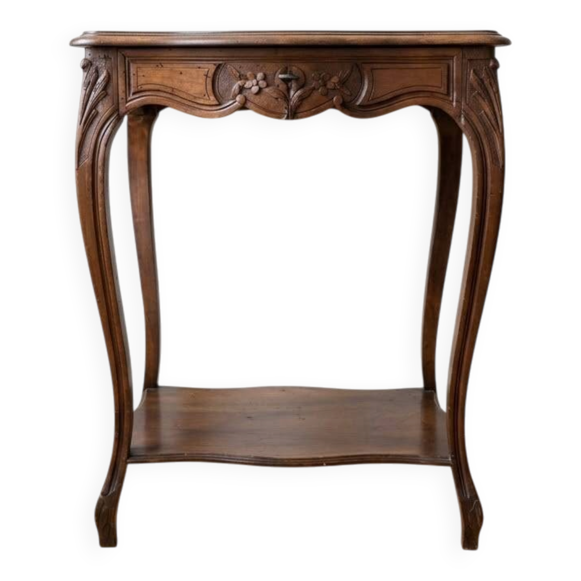 Antique wooden dressing table with mirror