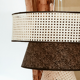 Large triple lampshade in cannage