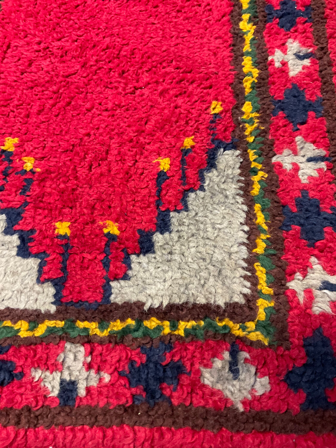 Vintage rug pure Berber style wool