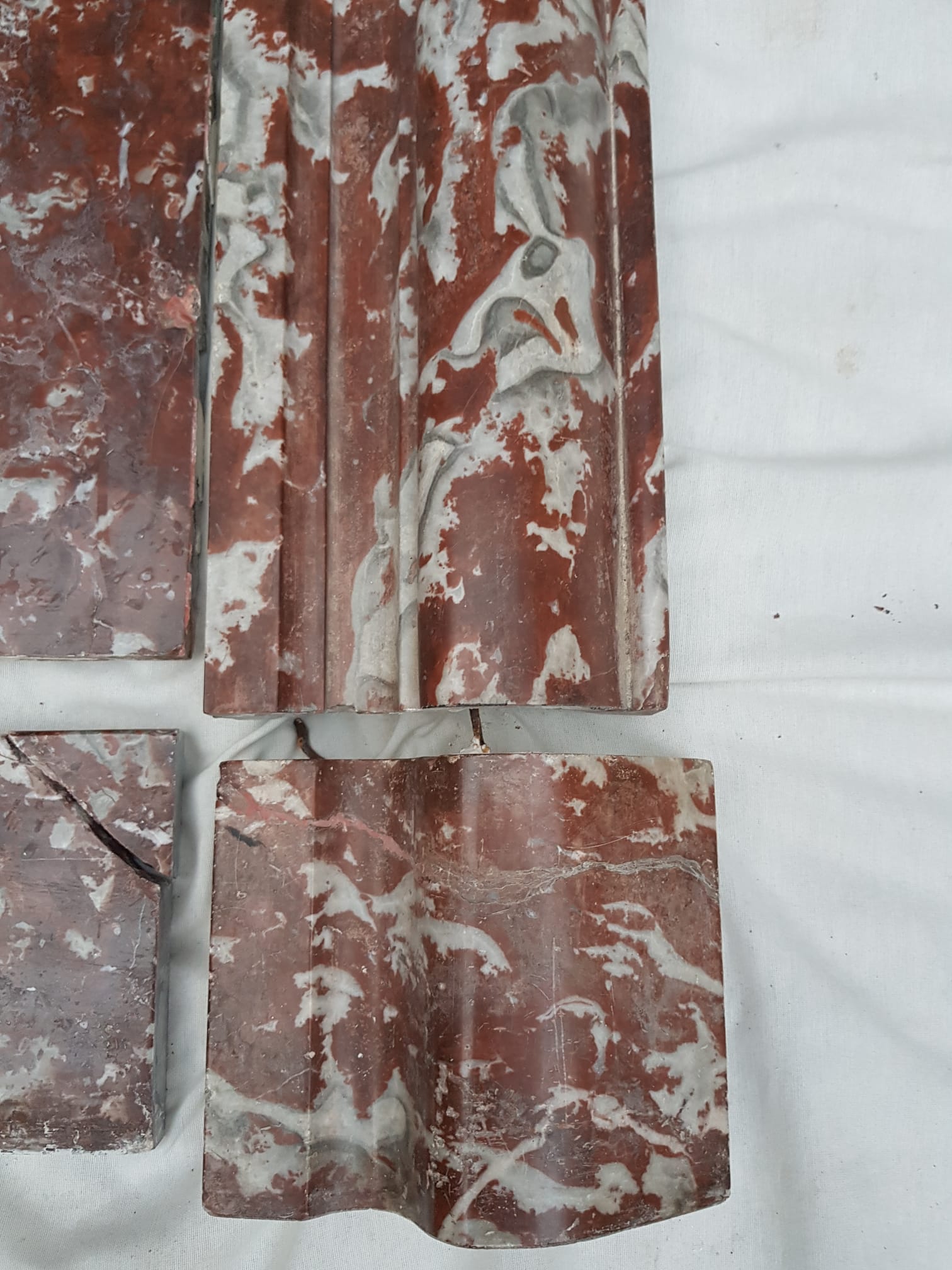 Fireplace in red marble from Languedoc