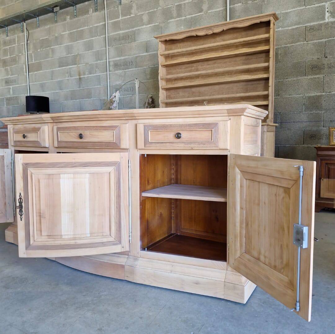 Buffet in solid cherry wood, fully sandblasted.