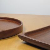 2x plateaux en teck massif du Danemark - Wiggers