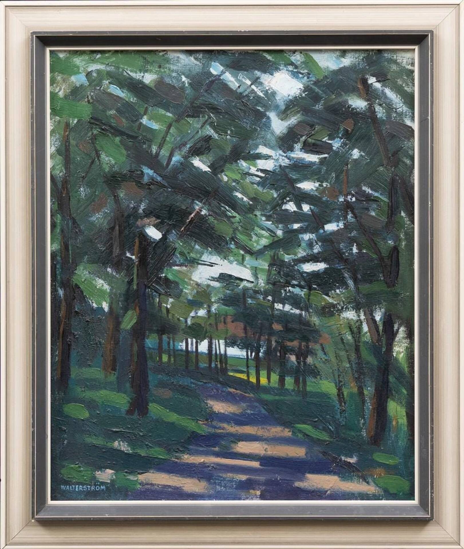 Swedish Oil on Canvas – Forest Road III – Ingvar Walterström