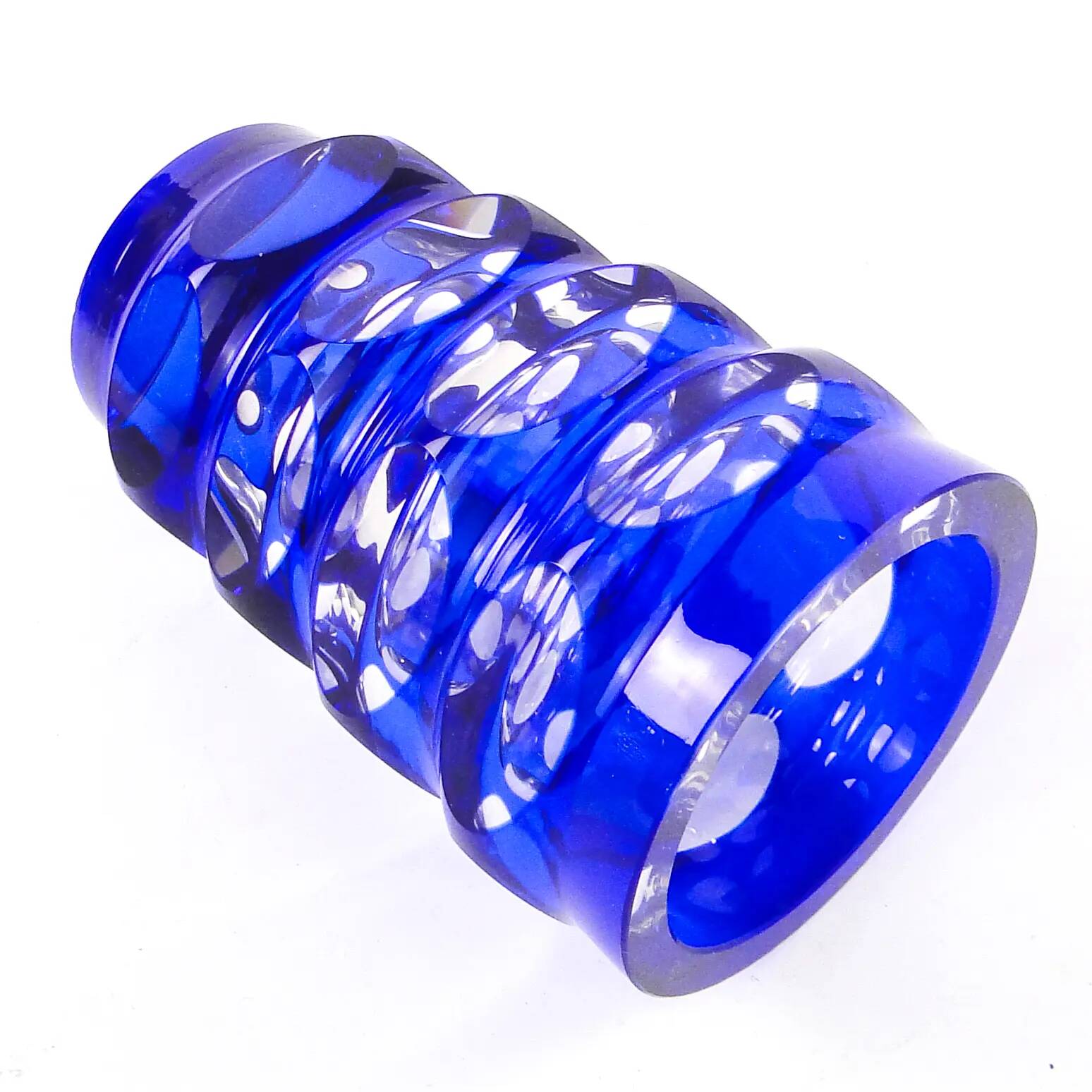 Mid-century modern vase, cobalt glass, Germany, 1950s
