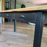 Old farm table with drawers