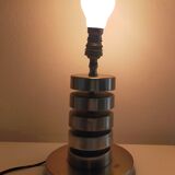 Vintage metal chrome spiral lamp foot